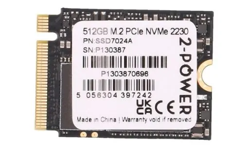 512GB M.2 PCIe NVMe 2230 SSD7024A
